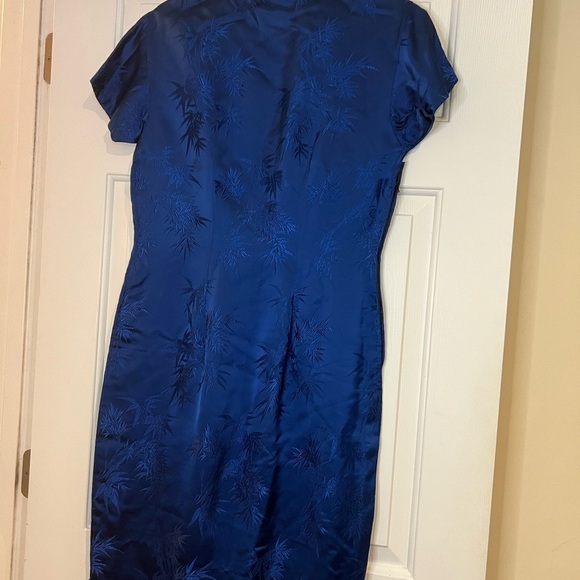 Royal Blue Cheongsam Elegant -  Vintage? - Picture 2 of 11